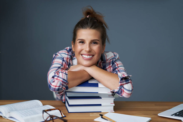 Female student learning at home - Photo, Image