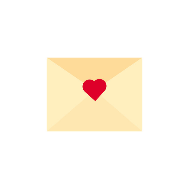This is envelope and paper, heart. Love letter on white background. - Zdjęcie, obraz