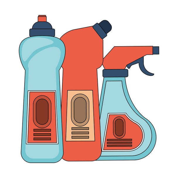 Σετ εξοπλισμού και προϊόντων καθαρισμού - Διάνυσμα, εικόνα