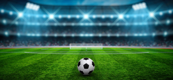 bola de futebol no estádio  - Foto, Imagem
