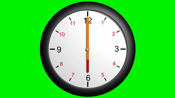 Poignées d'horloge tournant autour de 12 heures
 - Séquence, vidéo