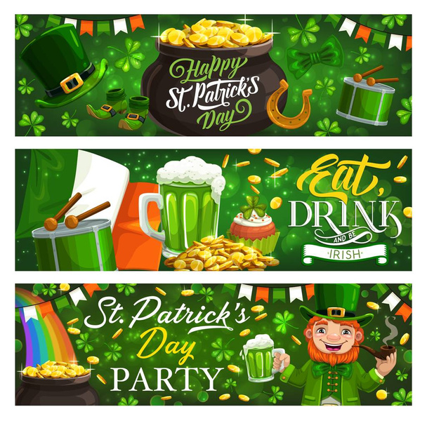 St Patricks day, vector banners - Vector, Image