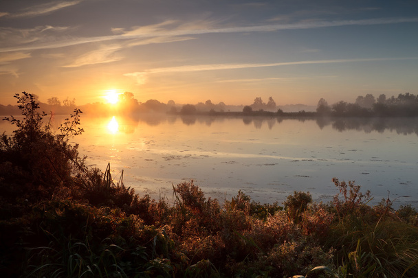 felkelő nap vad tóra - Fotó, kép