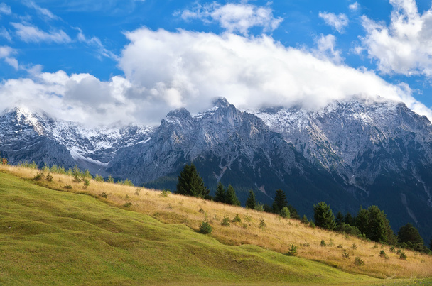 clouds on mountain peaks, Bavaria - Φωτογραφία, εικόνα