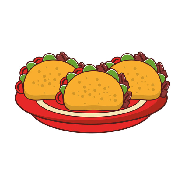 Мексиканская культура и пищевые карикатуры
 - Вектор,изображение