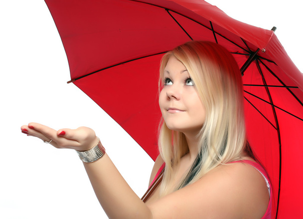 Girl holding umbrella - Photo, Image