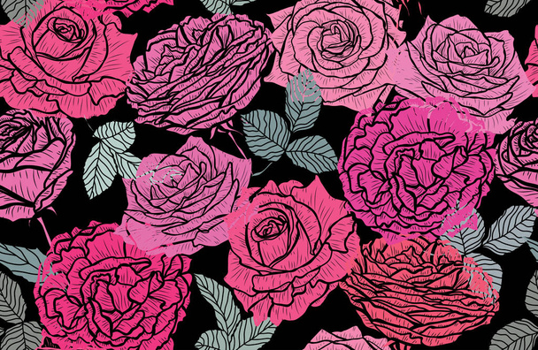 floral seamless pattern - Vektor, obrázek