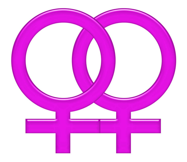 Kadın ve kadın cinsiyet simgeleri simgesi - Fotoğraf, Görsel