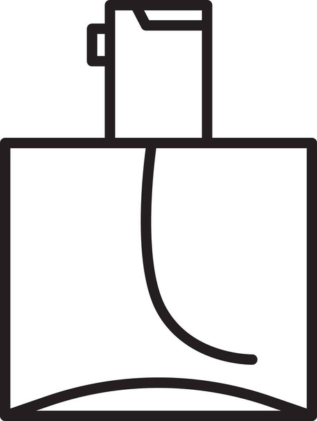 Zwarte lijn Parfum icoon geïsoleerd op witte achtergrond. Vector Illustratie - Vector, afbeelding