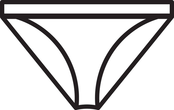 schwarze Linie Männer Unterhosen Symbol isoliert auf weißem Hintergrund. Männerunterwäsche. Vektorillustration - Vektor, Bild