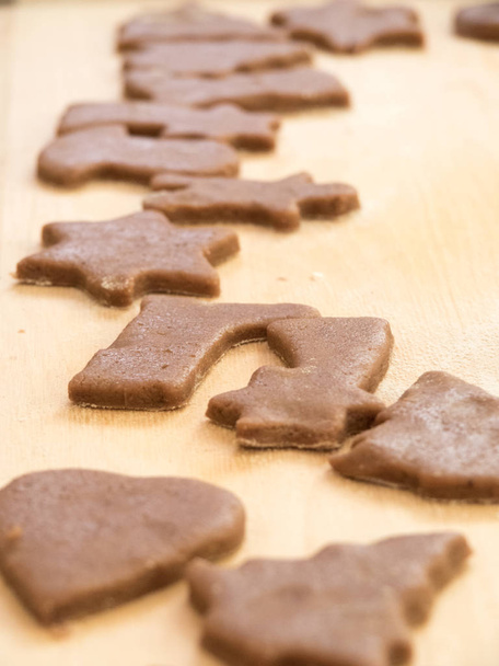 Raw Christmas gingerbread while making. - Photo, Image