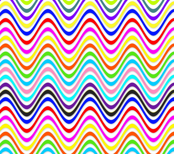abstração colorida de ondas de todas as cores do arco-íris
 - Foto, Imagem
