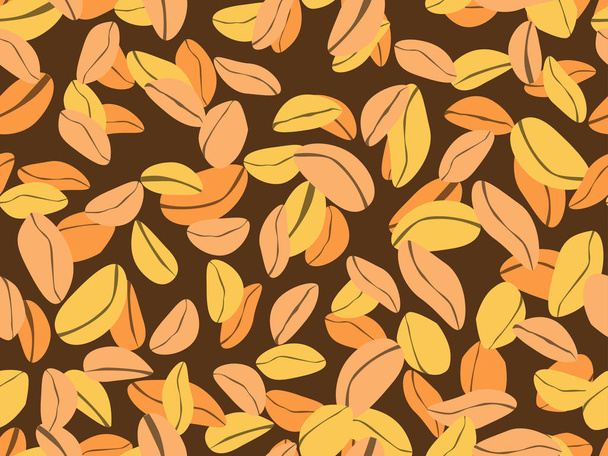 Peanut nahtlose Muster. Geröstete Erdnüsse. Hintergrunddesign für den Druck auf Verpackungen, Textilien und Tapeten. Vektorillustration - Vektor, Bild