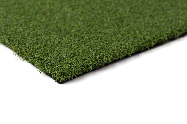 Section of Artificial Turf Grass On White Background - Photo, Image