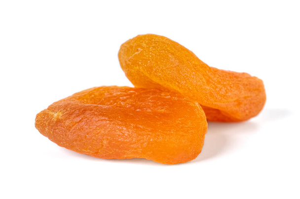 Dried apricots isolated on white background. Healthy food. - Foto, imagen