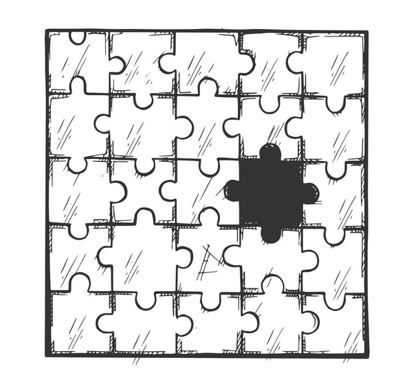 Interactieve puzzel bordspel - Vector, afbeelding