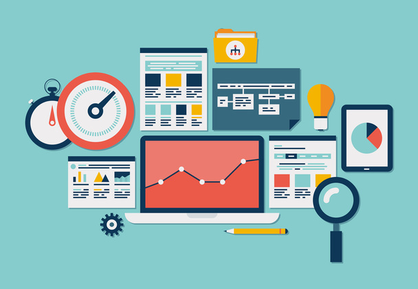 Website SEO and analytics icons - Vector, Image