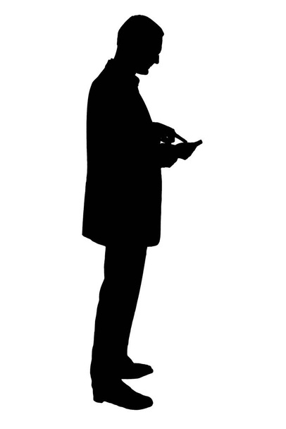 male silhouette isolated on white background - Valokuva, kuva