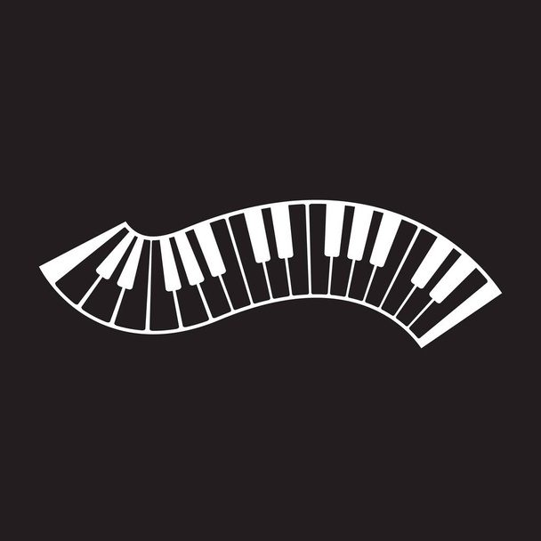 Keyboard piano vector Musical instrument illustration - Vettoriali, immagini
