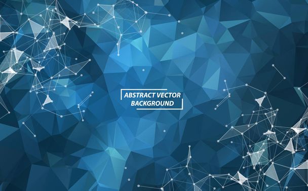 Abstract Geometric Dark Blue Polygonal background molecule and c - Vector, imagen