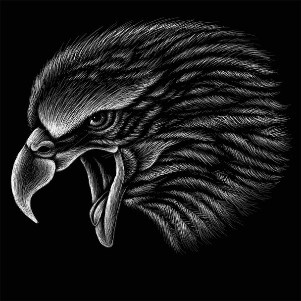 логотип орла для татуювання або дизайну тканини, просто векторна ілюстрація
   - Вектор, зображення