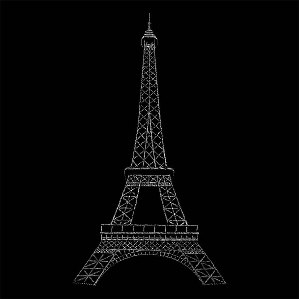 Eiffel tower, simply vector illustration  - Vector, Image