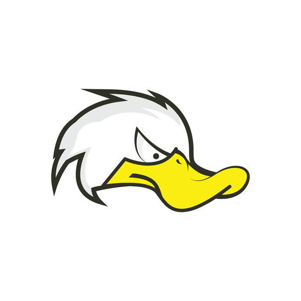 Angry duck mascot vector - Vector, Image