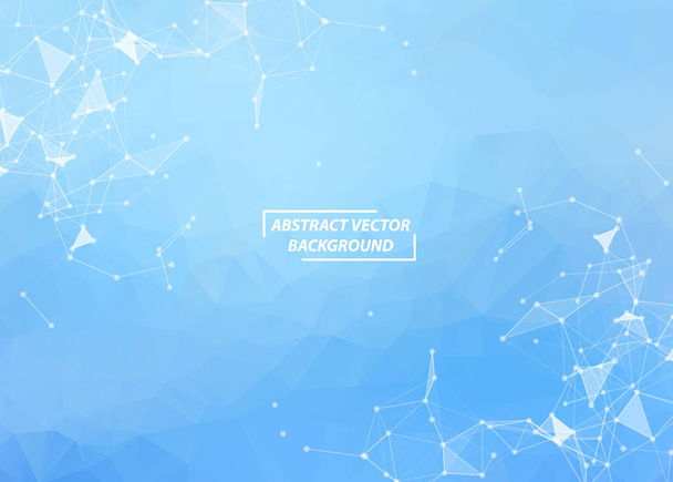 Abstract Blue Geometric Polygonal background molecule and commun - Vector, imagen