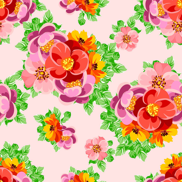 Amazing flowers blossom banner template, simply vector illustration - Vetor, Imagem