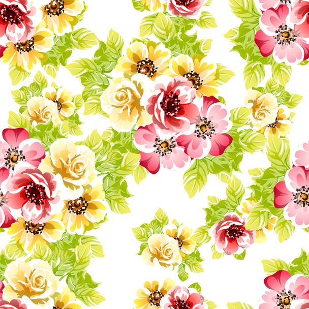Amazing flowers blossom banner template, simply vector illustration - Vector, Image