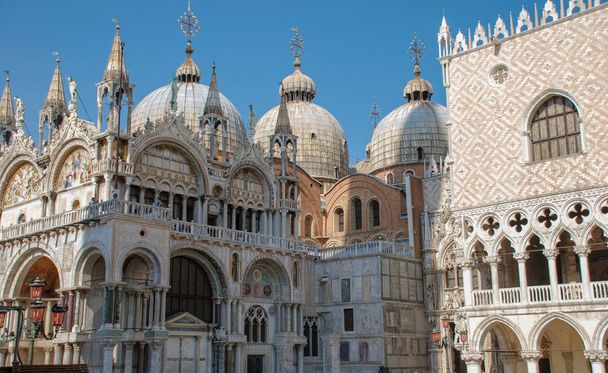 Italy, Venice, Piazza San Marco, Doge's Palace - Fotoğraf, Görsel