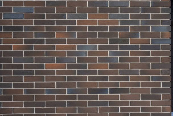 Background, wall brown brick, Bavarian masonry - Photo, Image