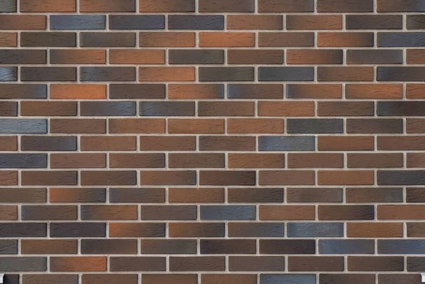 Background, wall brown brick, Bavarian masonry - Photo, Image