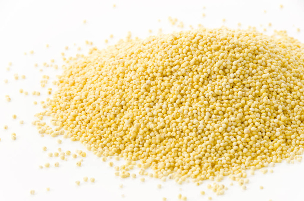pile of Glutinous Millet on white background - Photo, Image