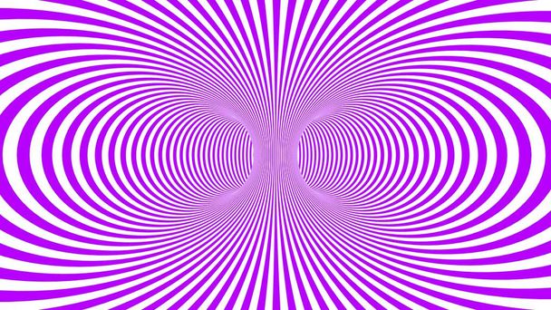 Hypnotic psychedelic illusion background with purple stripes. - Photo, Image
