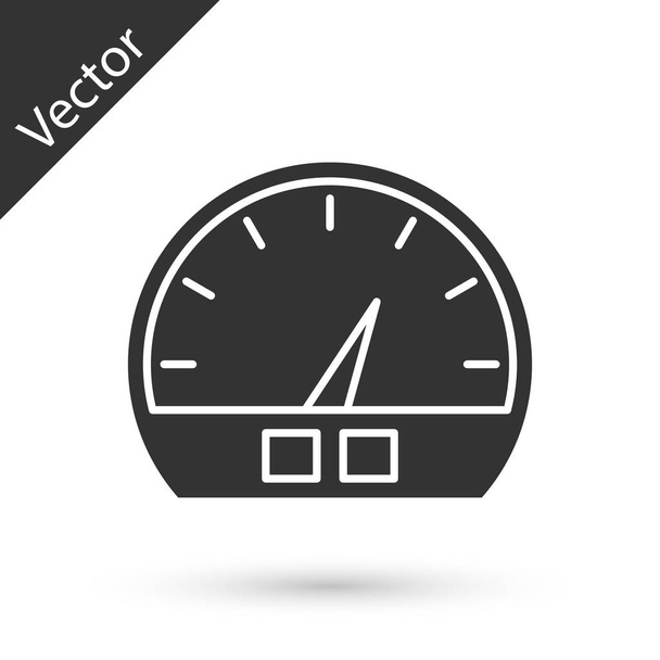 Grey Speedometer icon isolated on white background. Vector Illustration - Vector, Image