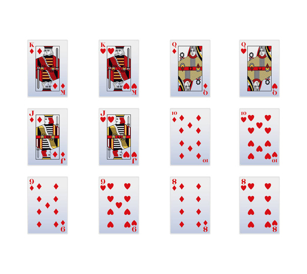 Pique et diamants jeu de cartes icône
 - Vecteur, image