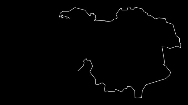 Észak-Brabant Hollandia tartomány térképvázlatos animáció - Felvétel, videó