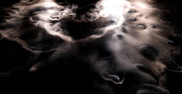 Authentic scenery of dry ice looking like a work of art - Photo, Image