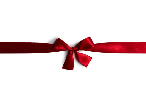 Red bow isolated on white - Photo, Image
