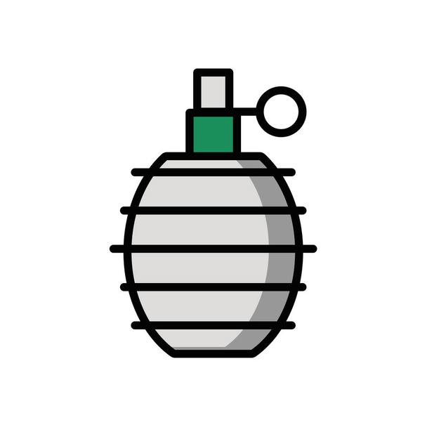 gránát katonai erő elszigetelt ikon - Vektor, kép
