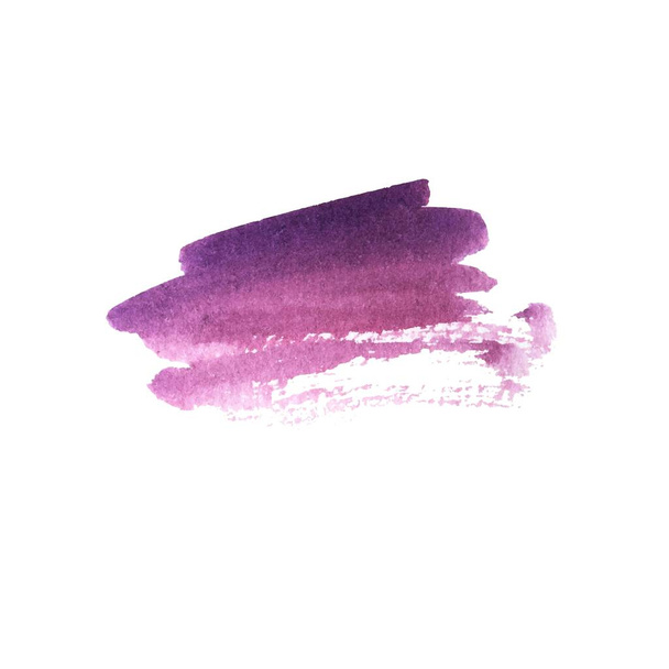 Vector watercolor ink spot. Wet brush stroke on paper texture. Dry brush strokes. - Vector, Image