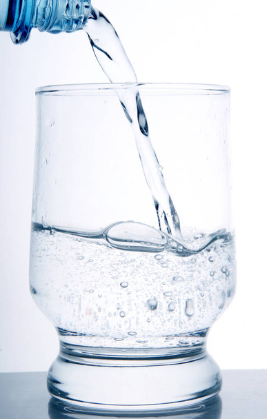 glass of water on white background - Valokuva, kuva