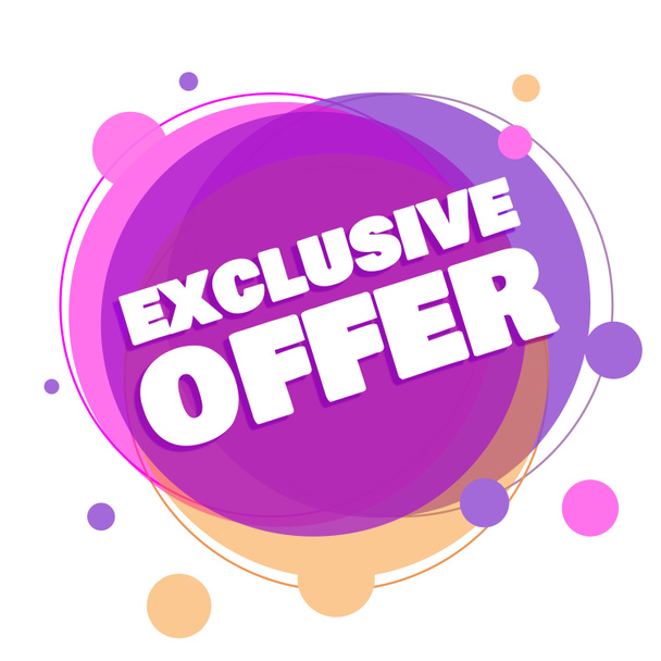 EXCLUSIVE OFFER - PROMOTION LABEL - ADVERTISEMENT - Photo, Image