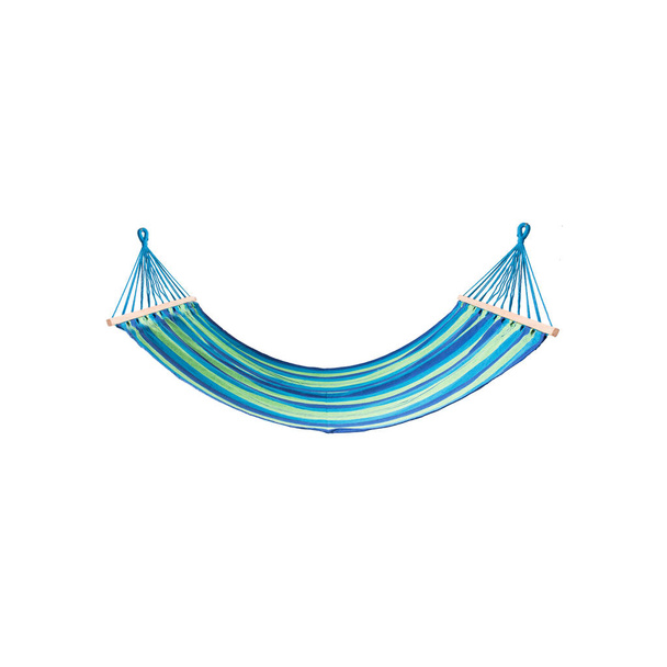goods for relaxing in the country - a multi-colored fabric hammock on a white background isolated - Photo, Image