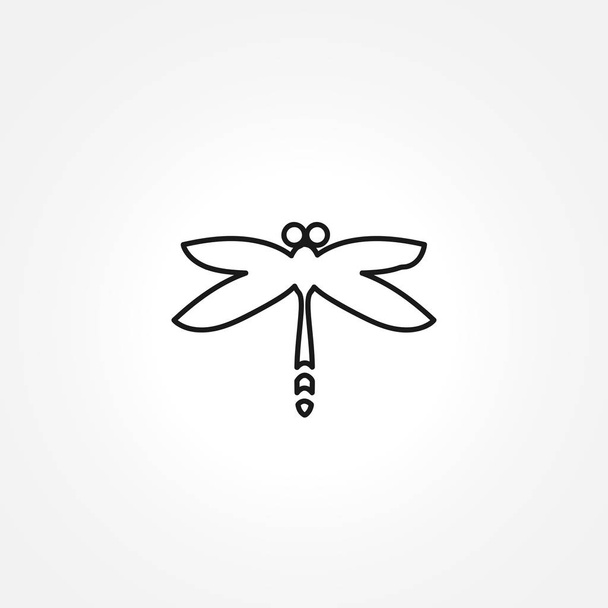 ícone libélula no fundo branco
 - Vetor, Imagem