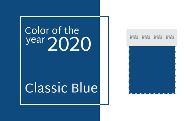 Kolor roku 2020 Klasyczny Niebieski wektor Ilustracja Tło Modny Paleta Swatch - Wektor, obraz