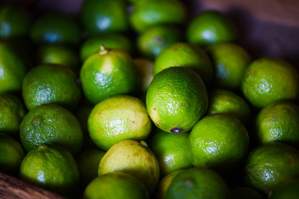 close up view of fresh limes - Photo, Image