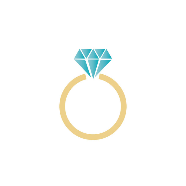 anillo con diamante, ilustración de vector simple
   - Vector, imagen