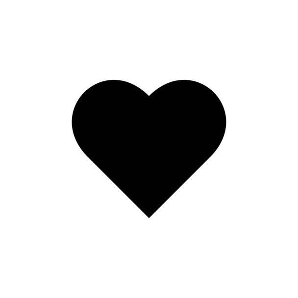 μαύρο εικονίδιο της καρδιάς, απλά διανυσματική απεικόνιση   - Διάνυσμα, εικόνα
